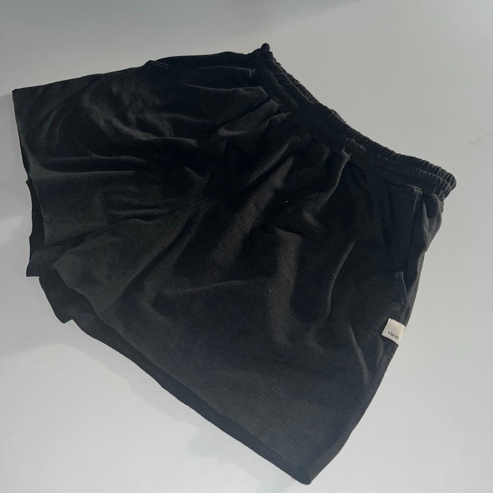 Women’s Black Vuori Loose Fit Jersey Cotton Lounge Workout Shorts Small (0833)